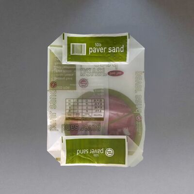 جودة  Labyrinth breathable Heavy Duty PE Valve Bags with Center Seam for 50LB 22.7kg Paver Sand مصنع