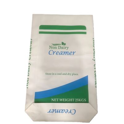 جودة  Food-Grade Paper Open Mouth Bag with  Block Bottom for 25kg Non Dairy Creamer مصنع