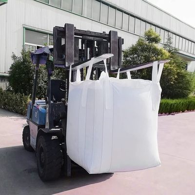 أكياس مسطحة القاع Fibc جامبو PP تنفس 1 طن لأسمنت بناء الحطب