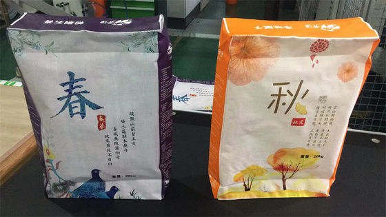 Ad Star BOPP مغلفة PP أكياس منسوجة بلاستيكية كتلة الأسمنت أسفل كيس 40KG 50KG