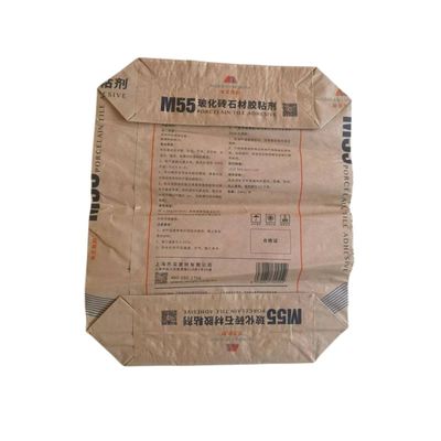 Multiwall 2 Ply Paper Sacks كيس خرساني مقاوم للماء 20 كجم ISO9001 مع لاصق