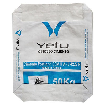 كيس الصمام السفلي ذو المقاومة العالية PP AD Star Bags Block للعبوات الأسمنتية 50kg