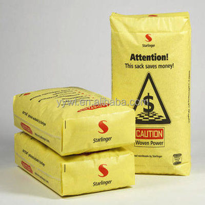 حار بيع 20 كيلوجرام 25 كيلوجرام 40 كيلوجرام 50 كيلوجرام PP صمام كتلة أسفل كيس الأسمنت الفارغ الصين تصنيع