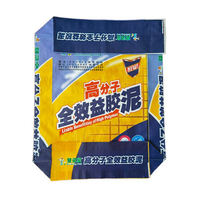 25KG 40KG 50KG BOPP أكياس منسوجة إعلان ستار بلوك أسفل كيس أسمنت PP