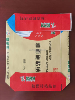 25 كجم 40 كجم 50 كجم مطبوعة أكياس منسوجة BOPP كتلة أسفل كيس صمام الأسمنت