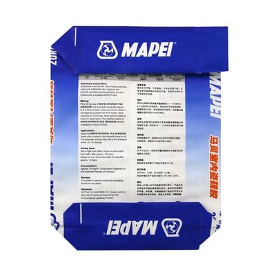 كتلة أسفل كيس صمام منسوج PP 20 كجم 25 كجم 40 كجم 50 كجم كيس أسمنت بلاستيكي