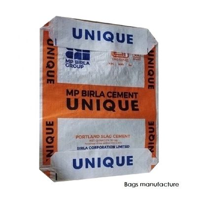 أكياس PP مطبوعة فارغة منسوجة لتعبئة أسمنت Motar Plaster