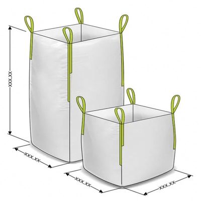 أكياس جامبو أسمنت البناء مسطحة القاع 1 طن حقيبة السائبة مع الطباعة