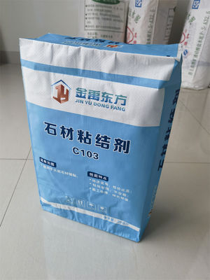 50kg أكياس منسوجة BOPP السيراميك بلاط الغراء التعبئة والتغليف مخصص PP الأسمنت أكياس المنسوجة