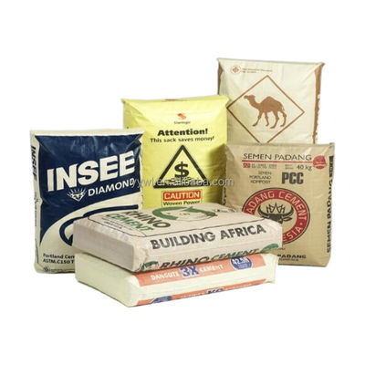 حزمة مواد البناء ذاتية الإغلاق كيس أسمنت PP مع حزمة الصمام