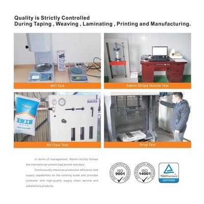 25 كيلوغرام 40 كيلوغرام 50 كيلوغرام كيس الأسمنت المنسوج PP فارغ كيس صمام PP كتلة الجزء السفلي مع صمام