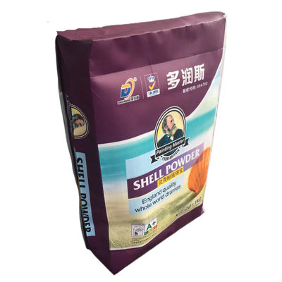 البولي بروبلين بلاستيكي نوع 35x46x10cm 86GSM كيس صمام PP منسوج مع طباعة Bopp الفاخرة