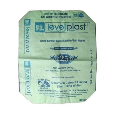 كيس صمام أسفل الكتلة الفارغة للأسمنت 20kg 25kg 40kg 50kg مادة PP طباعة 1-4 لون لكل جانب قوي