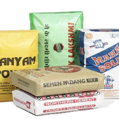 كيس صمام أنبوبي مصفح من البولي بروبلين المنسوج لطباعة سطح كيس أسمنت بقاعدة مربعة 50 كجم 100٪ بولي بروبلين عذراء