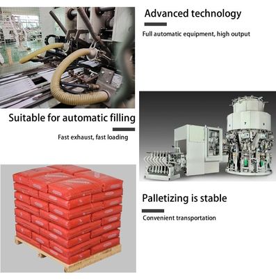 كيس أسفل مربع 50 كجم 40 كجم 25 كجم 20 كجم كيس أسمنت بلاستيكي طباعة كيس أسمنت فارغ صناعي ومعتمد ISO9001 2015