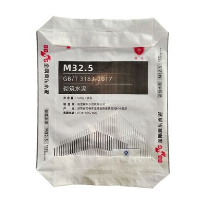 حقيبة صمام نسيج PP ثقيلة لل 50 كيلوغرام من عبوات الاسمنت ضد الرطوبة