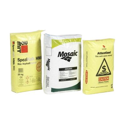 حقيبة أسمنت PP المصفوفة والطباعة متعددة الألوان مقاومة للرطوبة