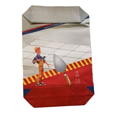 ماء 2 أكياس ورق رقائق مخصصة 20kg أكياس الأسمنت 90gsm مع الطباعة