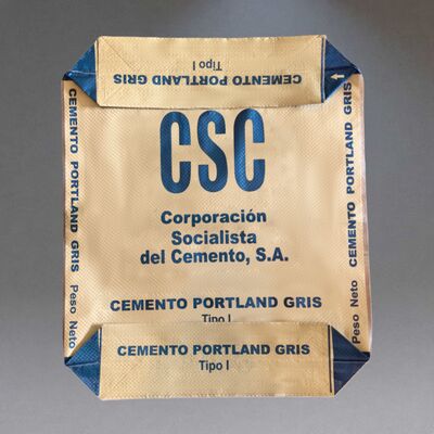 حقيبة صمام نسيجية من PP مقاومة للرطوبة لعبوات الأسمنت الثقيلة 50 كجم